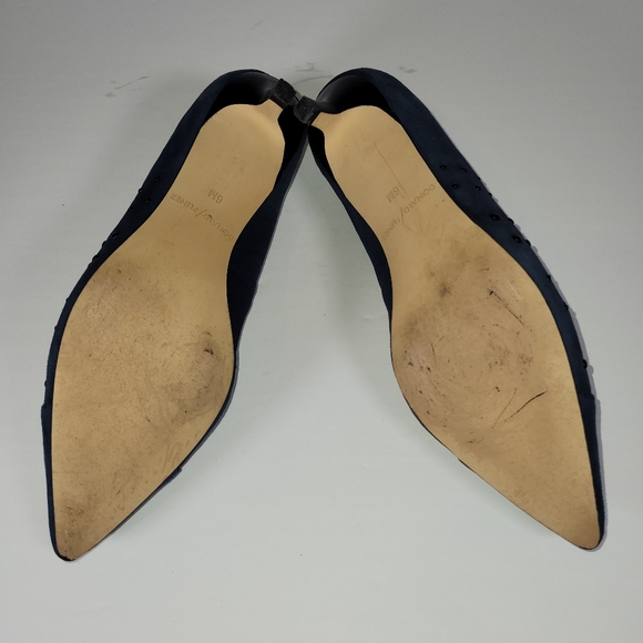 Donald J. Pliner Navy Blue Suede Pumps 6 - Picture 8 of 8
